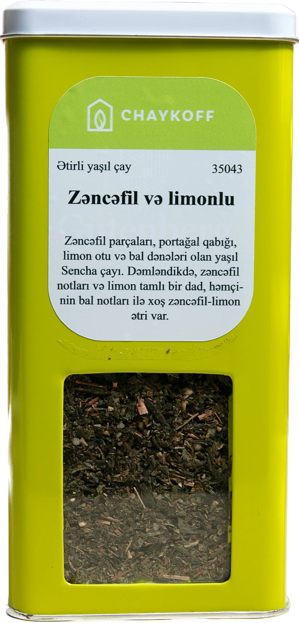 Zəncəfil Və Limonlu Ətirli Yaşil Çay (100 qr)